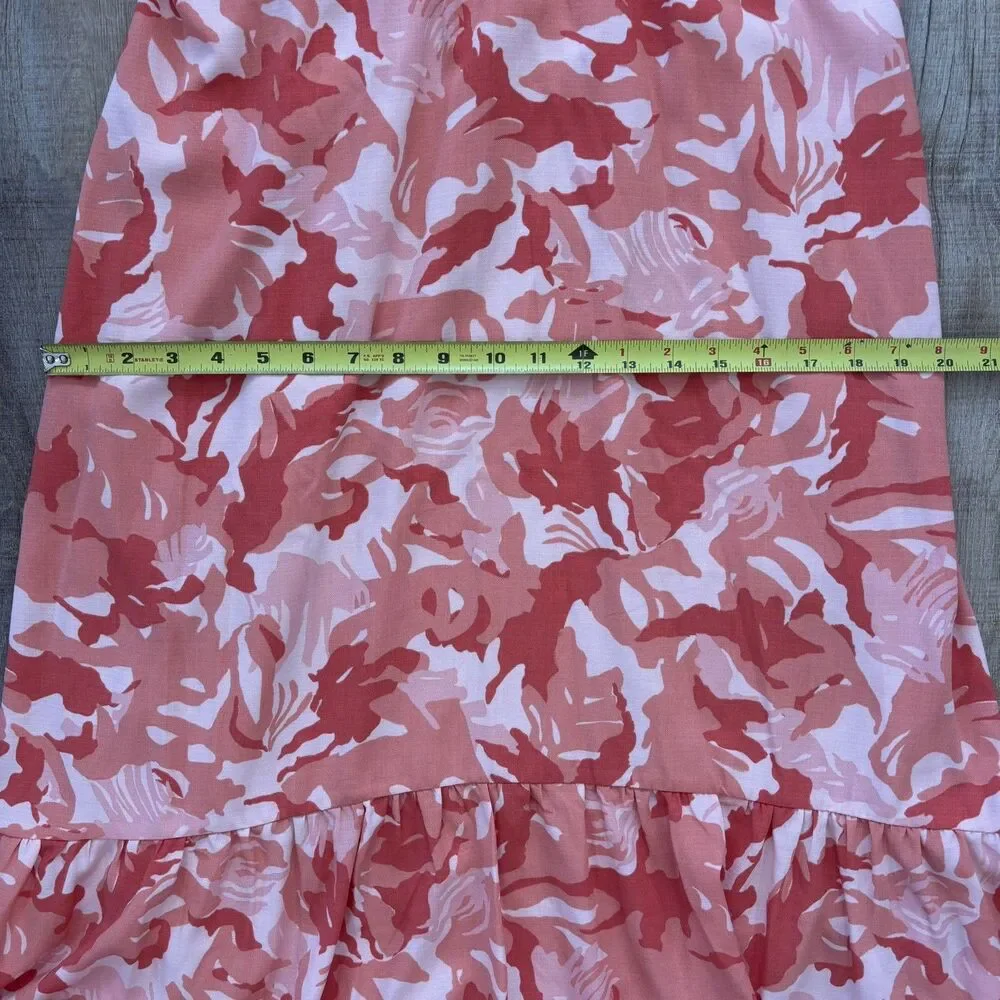 NINE WEST Womens Halter Floral Dress Size L Easter Spring Tiered Ruffle Resort - Picture 14 of 16